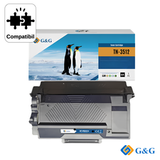 Cartus toner compatibil G&G Black TN3512, pentru Brother HL-L6400DW, 12.000 pagini - Papet