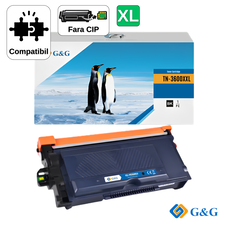 Cartus toner compatibil G&G Black TN3600XXL, fara cip, pentru Brother HL-L6210DW, 11.000 pagini - Papet