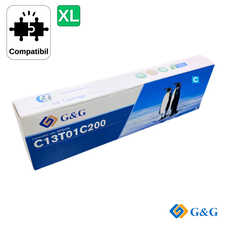 Cartus inkjet compatibil G&G Cyan C13T01C200 XL, pentru Epson WorkForce Pro WF-C529R, 5.000 pagini - Papet