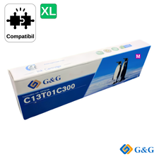 Cartus inkjet compatibil G&G Magenta C13T01C300 XL, pentru Epson WorkForce Pro WF-C529R, 5.000 pagini - Papet