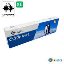 Cartus inkjet compatibil G&G Yellow C13T01C400 XL, pentru Epson WorkForce Pro WF-C529R, 5.000 pagini - Papet