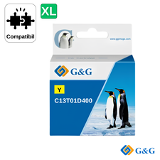 Cartus inkjet compatibil G&G Yellow C13T01D400 XXL, pentru Epson WorkForce Pro WF-C529R, 20.000 pagini - Papet
