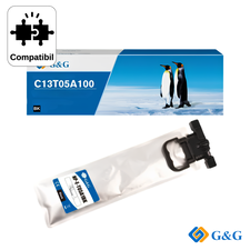 Cartus inkjet compatibil G&G Black XL C13T05A100, pentru Epson WorkForce Pro WF-C878RDWF, 440 ml - Papet
