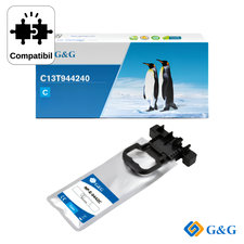 Cartus inkjet compatibil G&G Cyan C13T944240, pentru Epson WorkForce Pro WF-C5710DWF, 2.500 pagini - Papet