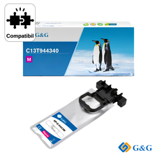 Cartus inkjet compatibil G&G Magenta C13T944340, pentru Epson WorkForce Pro WF-C5710DWF, 2.500 pagini - Papet