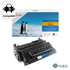 Cartus toner compatibil G&G Black CE390A 90A, pentru HP LaserJet M4555, 10.000 pagini - Papet