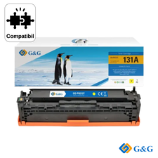 Cartus toner compatibil G&G Yellow CF212A 131A, pentru HP LaserJet Pro 200 M251, 1.800 pagini - Papet