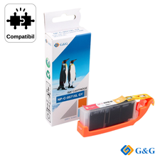 Cartus toner compatibil G&G Grey CLI-571XLGY, pentru Canon Pixma MG6850 - Papet