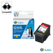 Cartus inkjet remanufacturat G&G Color CL-541XL, pentru Canon Pixma MG2150, 18 ml - Papet