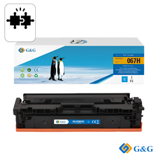 Cartus toner compatibil G&G Cyan CRG‑067C, pentru Canon i‑Sensys MF655Cdw, 1.250 pagini - Papet