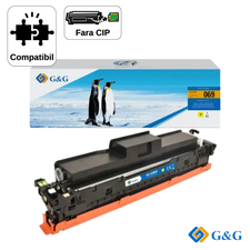 Cartus toner compatibil G&G Yellow CRG-069Y, fara cip, pentru Canon I-Sensys MF752CDW, 1.900 pagini - Papet