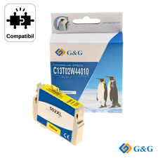 Cartus inkjet compatibil G&G Yellow 502XL C13T02W44010, pentru Epson WorkForce WF-2860DWF, 470 pagini - Papet