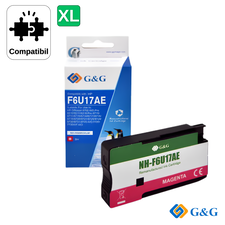 Cartus inkjet remanufacturat G&G Magenta 953XL F6U17AE, pentru HP OfficeJet Pro 8210, 1.600 pagini - Papet