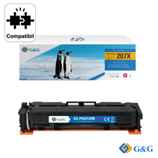 Cartus toner compatibil G&G Magenta W2213X 207X, cip NewFirm, pentru HP Color LaserJet Pro M255dw, 2.450 pagini - Papet