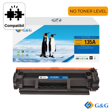 Cartus toner compatibil G&G Black W1350A 135A, cu cip, NO TONER LEVEL, pentru HP LaserJet M209DW, 1.100 pagini - Papet