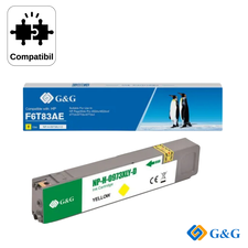 Cartus toner remanufacturat G&G Yellow 973X F6T83AE, pentru HP PageWide Pro 452dw, 7.000 pagini - Papet
