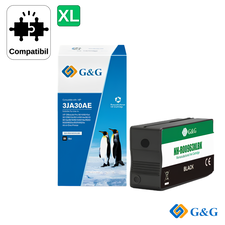 Cartus inkjet remanufacturat G&G Black 963XL 3JA26AE, pentru HP OfficeJet Pro 9010, 2.000 pagini - Papet