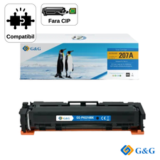 Cartus toner compatibil G&G Black W2210A 207A, fara cip, pentru HP Color LaserJet Pro M255dw, 1.350 pagini - Papet