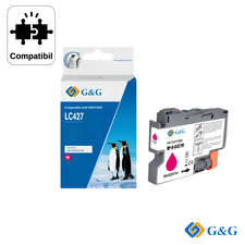 Cartus inkjet compatibil G&G Magenta LC427M, pentru Brother MFC‑J5955Dw, 1.500 pagini - Papet