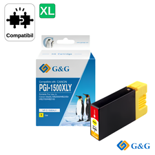 Cartus inkjet compatibil G&G Yellow PGI-1500XLY, pentru Canon Maxify MB2050, 1.200 pagini - Papet