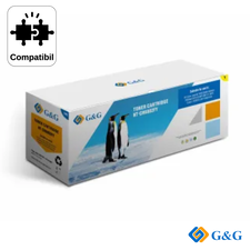 Cartus toner remanufacturat G&G Yellow Q6002A, pentru HP LaserJet 2600N, 2.000 pagini - Papet