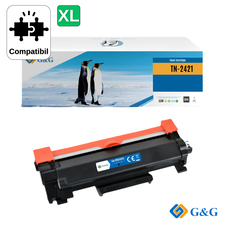 Cartus toner compatibil G&G Black TN2421 Jumbo, pentru Brother DCP-L2512D, 6.000 pagini - Papet