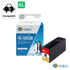 Cartus inkjet compatibil G&G Black PGI-1500XLBK, pentru Canon Maxify MB2050, 1.200 pagini - Papet