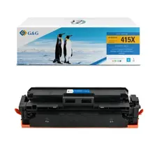 Cartus toner compatibil G&G Cyan W2031X 415X, cu cip NEW FIRM, pentru HP Color LaserJet Pro MFP M479dw, 6.000 pagini - Papet