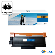 Cartus toner compatibil G&G Black TN2220 (NT-PB450), pentru Brother HL-2240D, 2.600 pagini - Papet