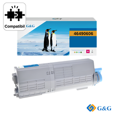 Cartus toner compatibil G&G Magenta 46490606, pentru OKI C532, 6.000 pagini - Papet