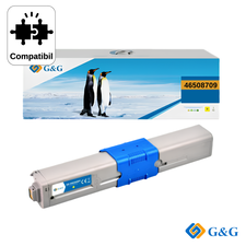 Cartus toner remanufacturat G&G Yellow 46508709, pentru OKI MC363DN, 3.000 pagini - Papet
