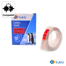 Banda 3D compatibila G&G Rosu RL-D-520102, pentru Dymo Omega, 9 mm x 3 m - Papet