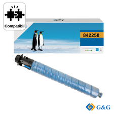Cartus toner remanufacturat G&G Cyan 842258, pentru Ricoh IM C3000, 19.000 pagini - Papet