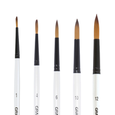 Pensula rotunda par sintetic, diverse marimi, Graduate DALER ROWNEY, Alege varianta: 1 - Papet