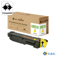 Cartus toner compatibil G&G Yellow TK-5280Y, pentru Kyocera ECOSYS P6235CDN, 11.000 pagini - Papet