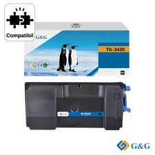 Cartus toner compatibil G&G Black TK-3430, pentru Kyocera ECOSYS PA5500X, 25.000 pagini - Papet