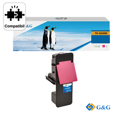 Cartus toner compatibil G&G Magenta TK-5240M, pentru Kyocera M5526CDN, 3.000 pagini - Papet