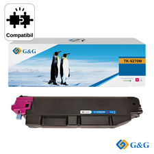 Cartus toner compatibil G&G Magenta TK-5270M, pentru Kyocera ECOSYS M6230CIDN, 6.000 pagini - Papet