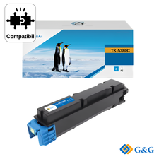 Cartus toner compatibil G&G Cyan TK-5380C, pentru Kyocera ECOSYS PA4000CX, 10.000 pagini - Papet