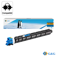Cartus toner compatibil G&G Cyan TK-8335C, pentru Kyocera Taskalfa 3252CI, 15.000 pagini - Papet