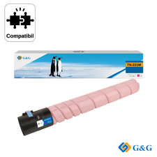 Cartus toner remanufacturat G&G Magenta TN-221M, pentru Konica Minolta Bizhub C227, 21.000 pagini - Papet