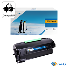 Cartus toner compatibil G&G Black 602X 60F2X00, pentru Lexmark MX510DE, 20.000 pagini - Papet