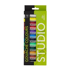 Culori guasa PHOENIX, 12 ml, 12 culori/set - Papet
