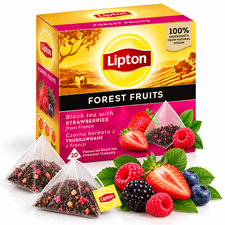 Ceai negru cu fructe de padure LIPTON 1.7g, 20 piramide/cutie - Papet
