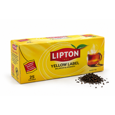 Ceai negru LIPTON Yellow Label, 25 pliculete/cutie - Papet