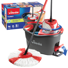 Set galeata cu storcator, mop si maner, VILEDA Turbo Easy Wring - Papet