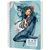 Caiet de schite A5 cu spirala, 120g/mp, 60 file, DRASCA, Model: Coral - Papet