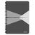 Caiet A5 matematica cu spirala, coperta plastic PP, 90 file, 90g/mp, LEITZ Office, ALEGE CULOAREA: Gri - Papet