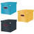 Cutie depozitare cu capac si manere 362 x 320 x 310 mm, pliabila, LEITZ Cosy, ALEGE CULOAREA: Albastru - Papet