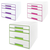 Suport documente birou 4 sertare, LEITZ WOW Click&Store, ALEGE CULOAREA: Verde - Papet